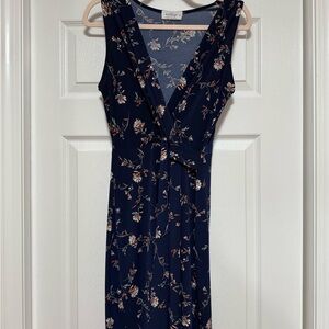 Kaileigh Blue Dress V-Neck Sleeveless